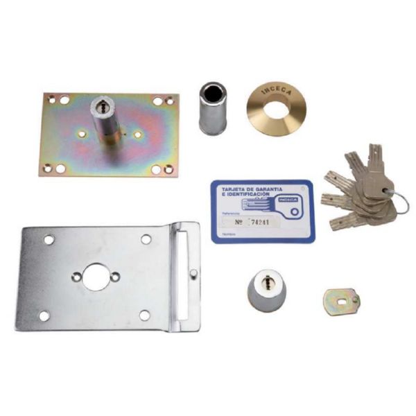 CILINDRO CON PLACA 70 MM DOBLE CROMADO